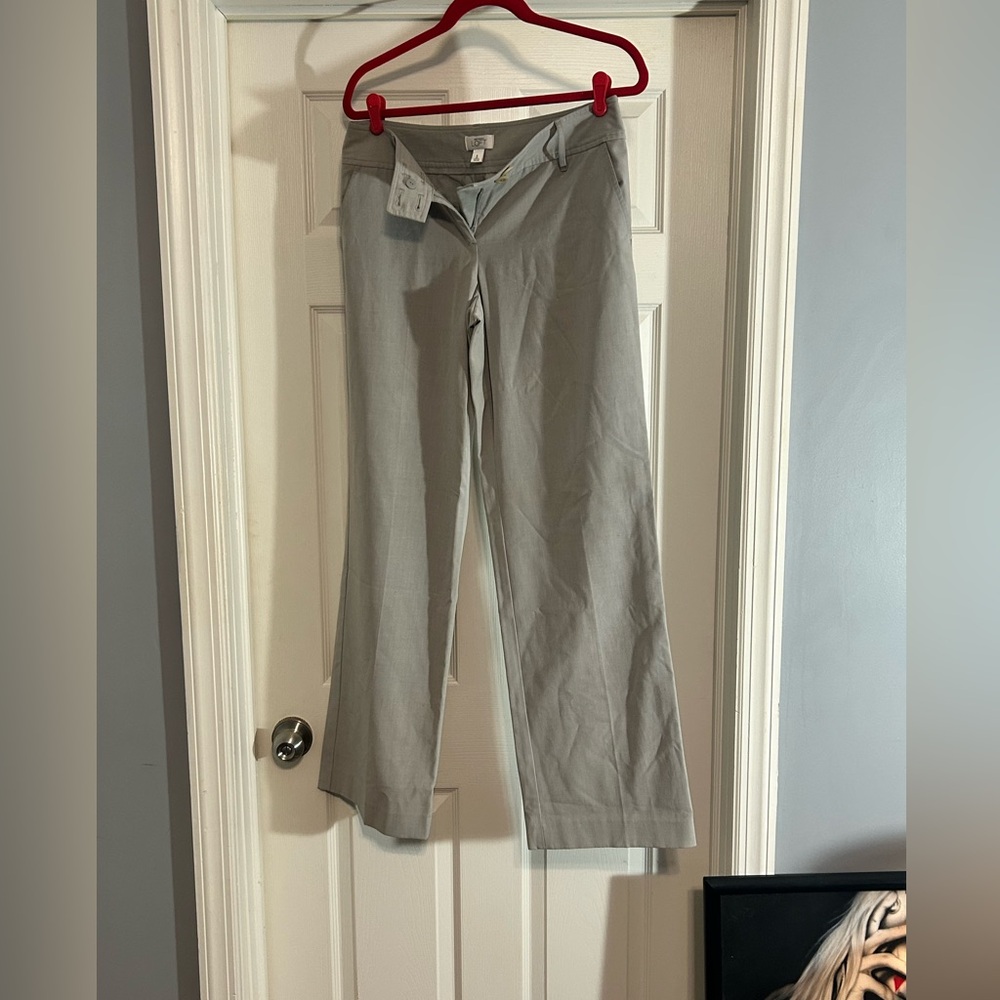 LOFT Gray Straight Leg Pants